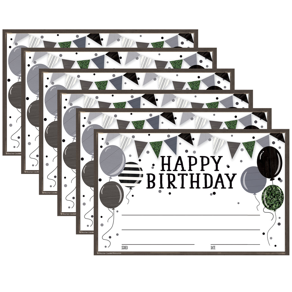 (6 Pk) Modern Farm Happy Birthday Awards