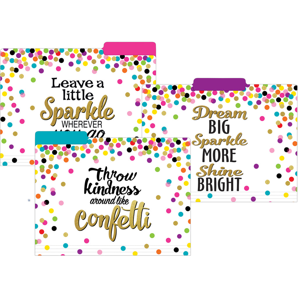 (2 Pk) Confetti File Folders