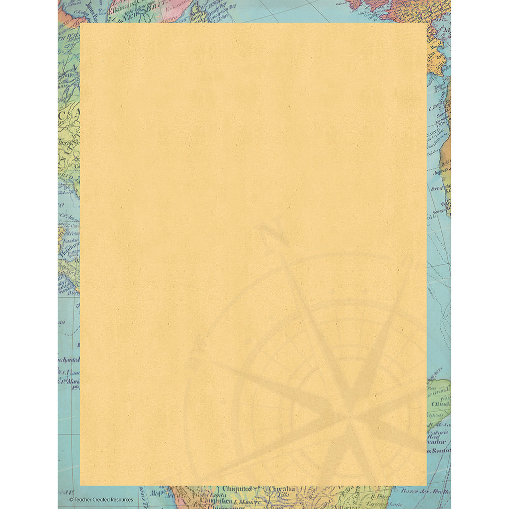 Travel The Map Computer Paper