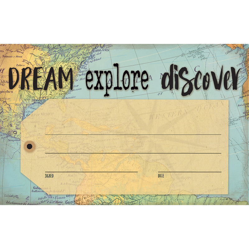 (6 Pk) Dream Explore Discover Awards Travel The Map