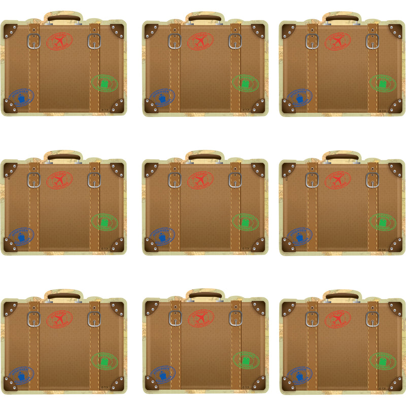 (6 Pk) Travel The Map Luggage Mini Accents