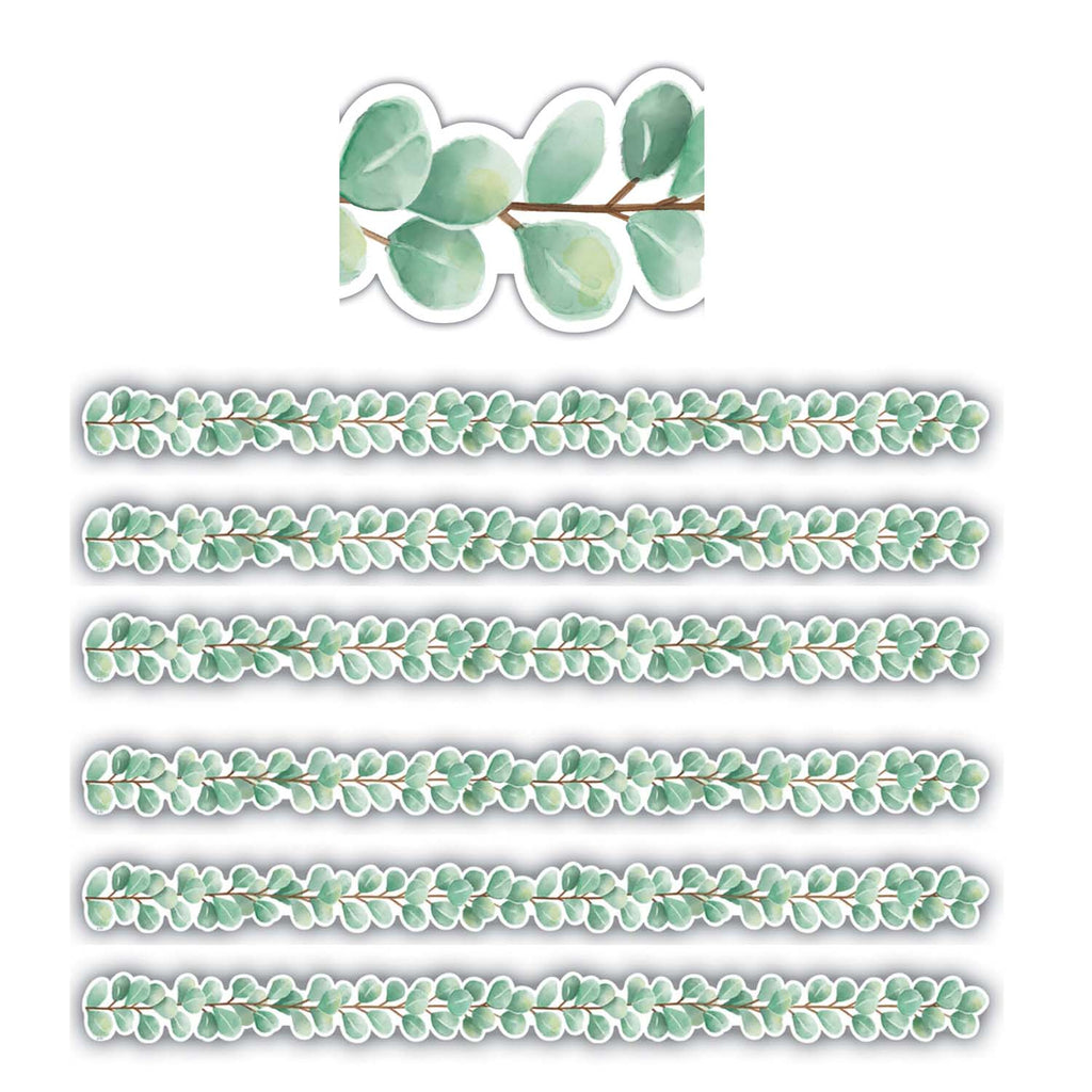 (6 Pk) Eucalyptus Die Cut Border Trim