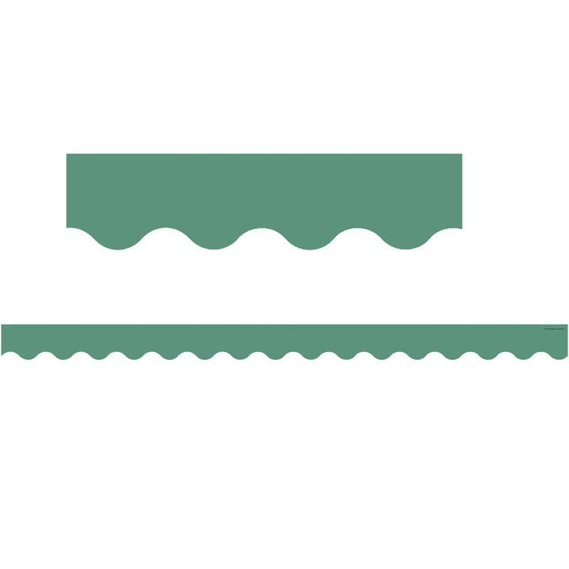 Eucalyptus Green Scalloped Border