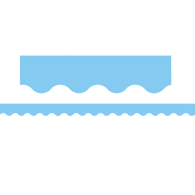 Light Blue Scalloped Border Trim