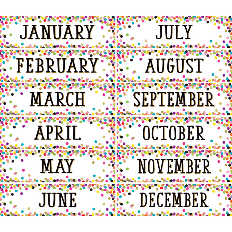 (3 Pk) Confetti Monthly Headliners