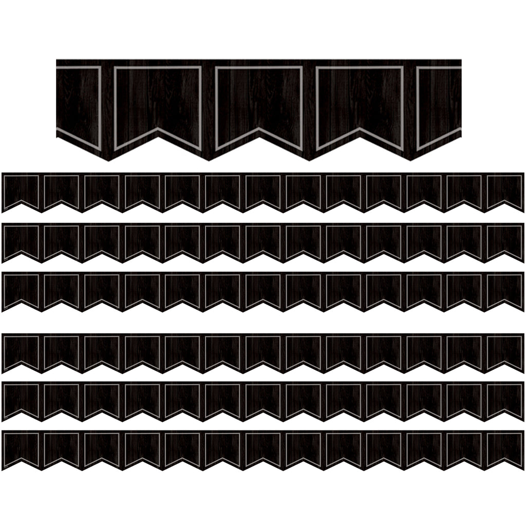 (6 Pk) Black Pennants Diecut Bordr Trim Modern Farmhouse