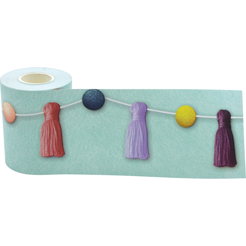 Pom-poms And Tassels Rolled Border