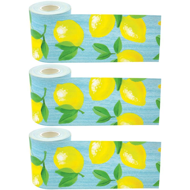 (3 Pk) Lemon Zest Straight Rolled Border