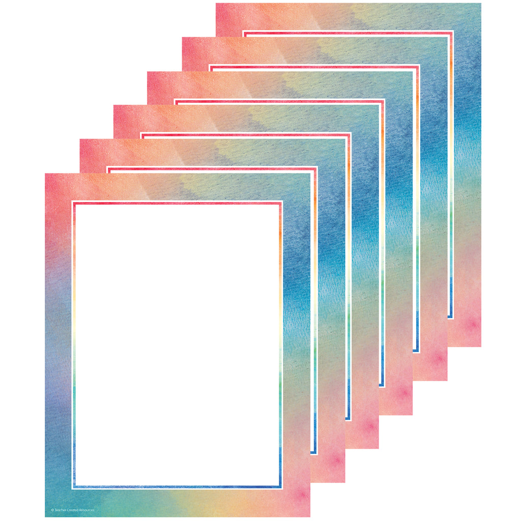 (6 Pk) Watercolor Computer Paper