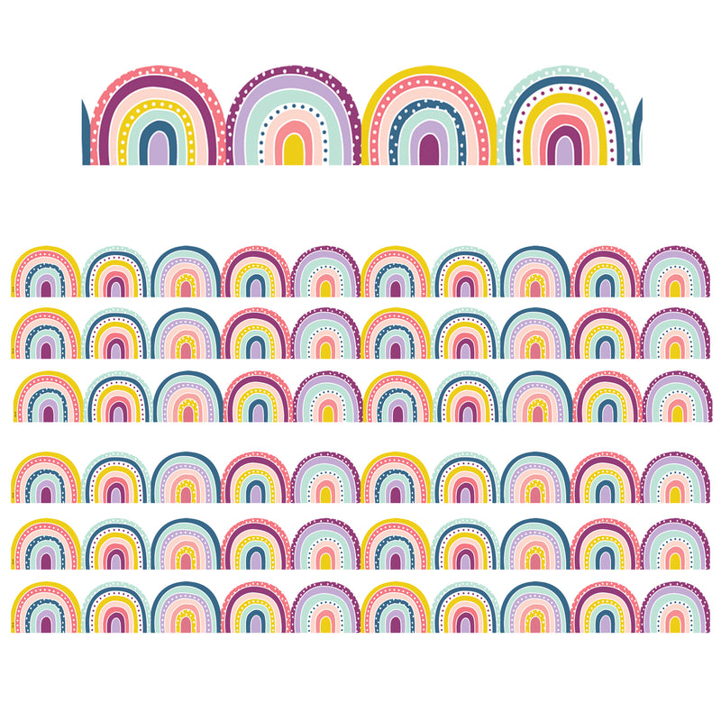 (6 Pk) Oh Happy Day Rainbows Die Cut Bordr