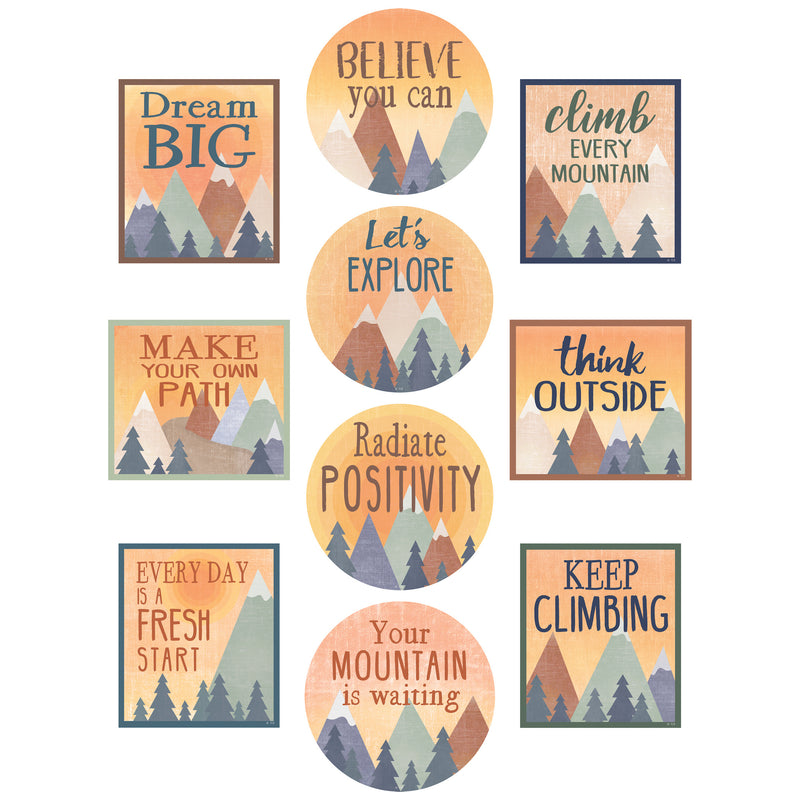 (3 Pk) Mountains Positive Sayings Accents