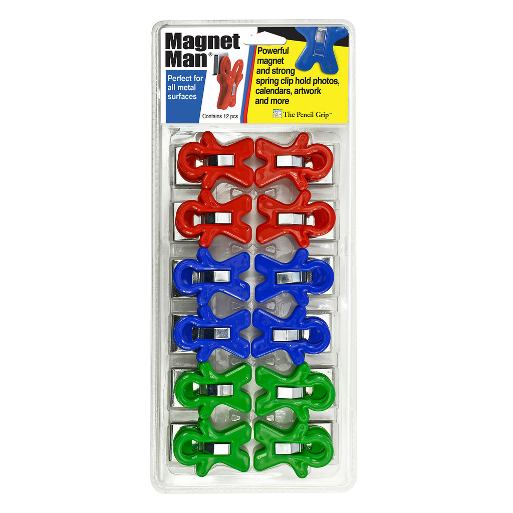 Magnet Man Magnetic Clip 12 Ct Assorted Colors