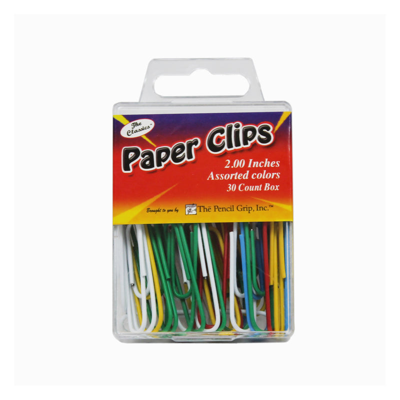 (24 Bx) Jumbo Paper Clip Assorted Colors 2in 30 Per Bx