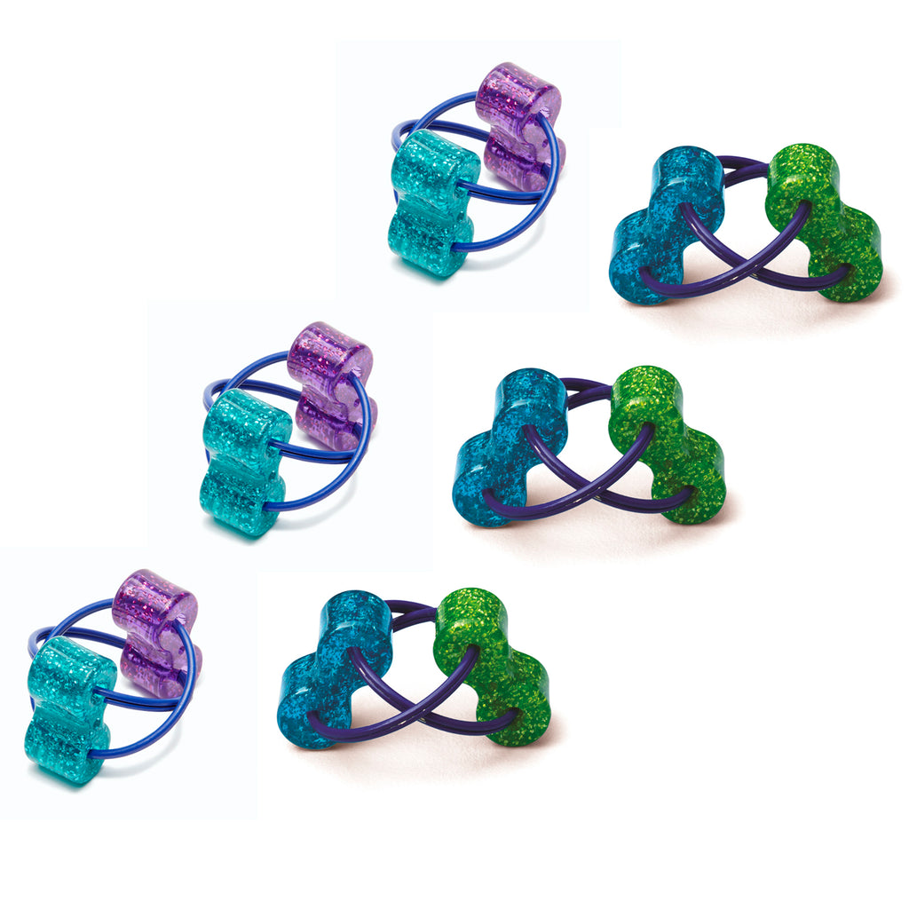 (6 Ea) Loopeez Sensory Ring Toy Fidget