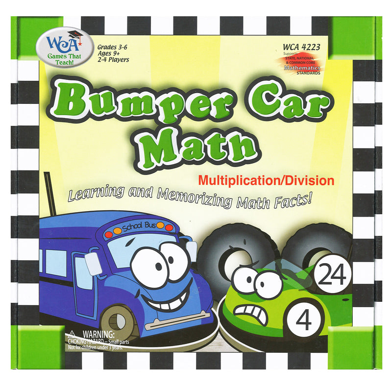 Bumper Car Math Game Multiplication Division