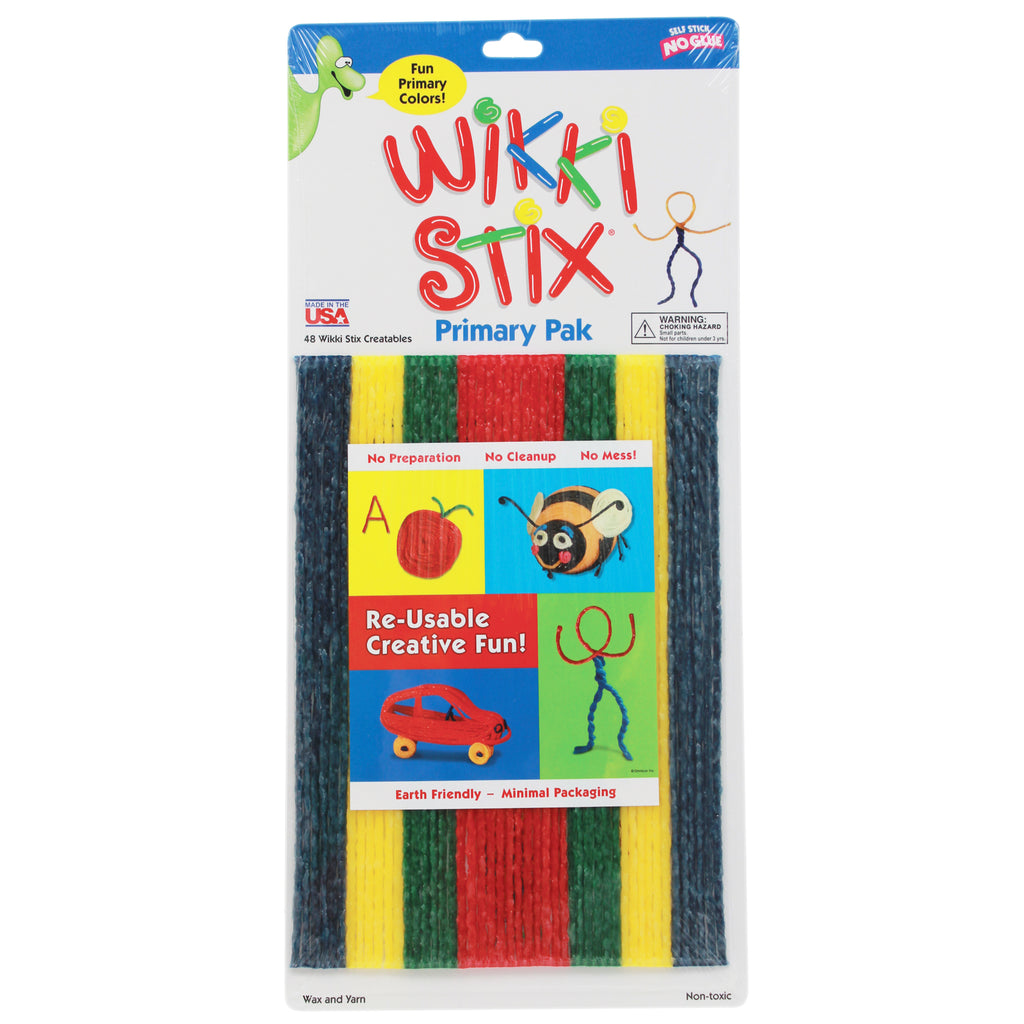 (3 Pk) Wikki Stix Primary Colors 48 Ct Per Pk