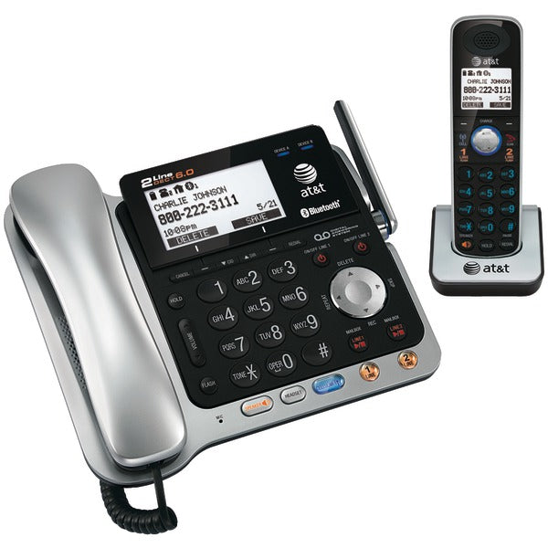 DECT 6.0 2-Line Connect to Cell(TM) Corded-Cordless Bluetooth(R) Phone System with Digital Answering System & Caller ID (Corded Base System & Single Handset)