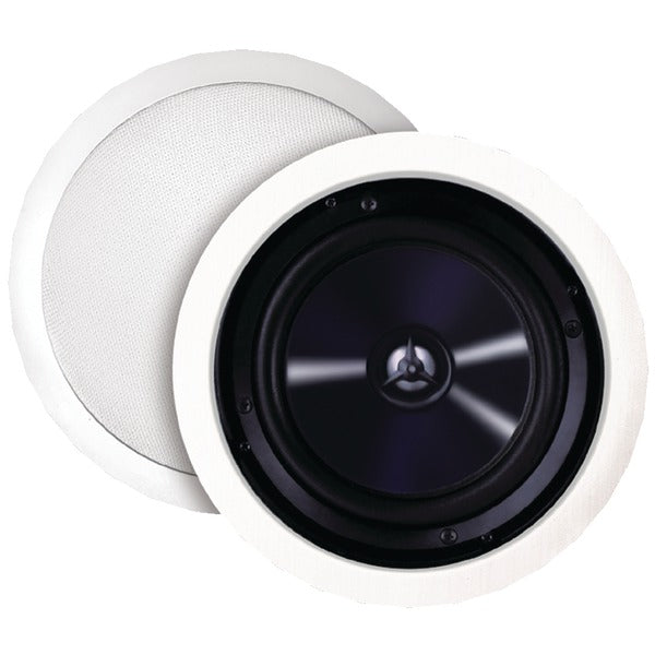 125-Watt 6.5" Weather-Resistant In-Ceiling Speakers with Pivoting Tweeters & Metal & Cloth Grilles