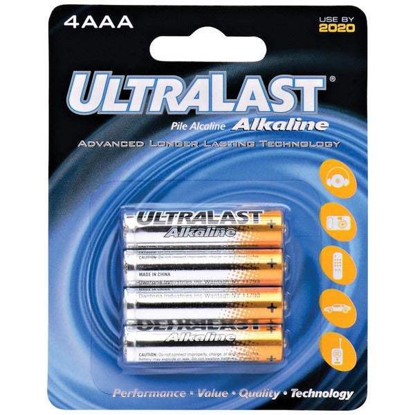 ULA4AAA AAA Alkaline Batteries, 4 pk