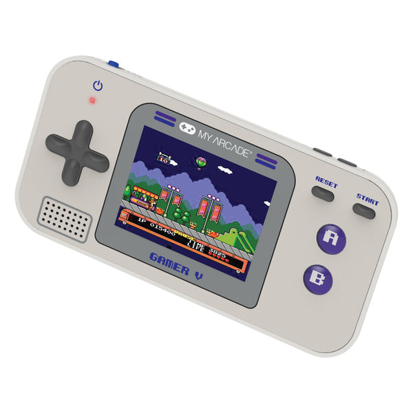 Gamer V Classic 220-in-1 Handheld Video Game System (Gray and Purple)