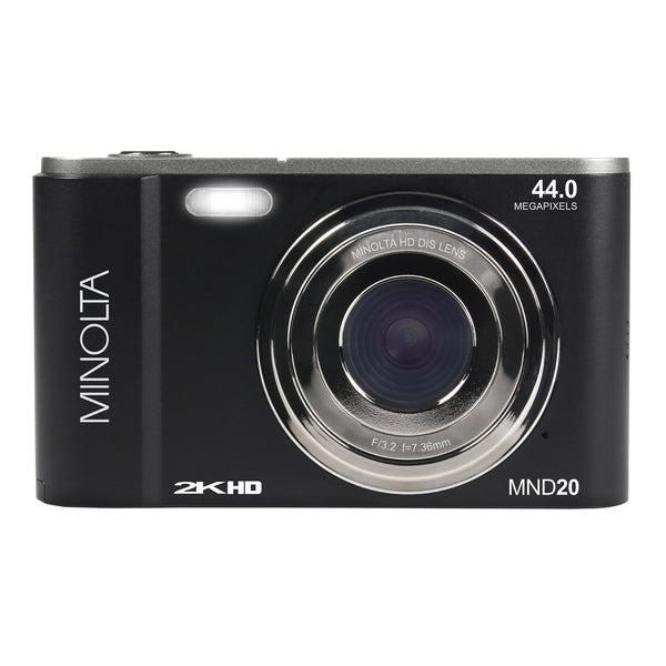 MND20 16x Digital Zoom 44 MP-2.7K Quad HD Digital Camera (Black)