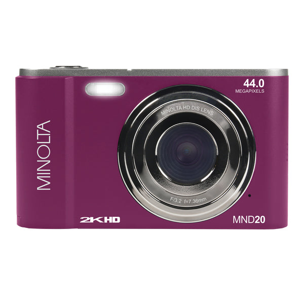 MINOLTA(R) MND30 44 MP - 2.7K Ultra HD Digital Camera (Magenta)