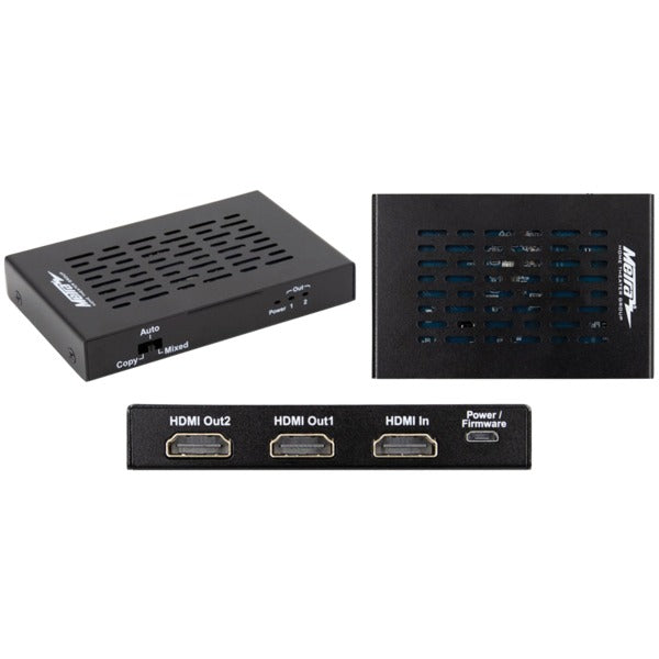 HDMI(R) Splitter with 1 Input and 2 Outputs and Built-in Scaling