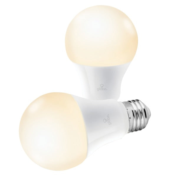 A19-Shape E26-Base Wi-Fi(R) Smart Dimmable Soft-White 60-Watt-Equivalent Frosted LED Light Bulbs, 2 Pack