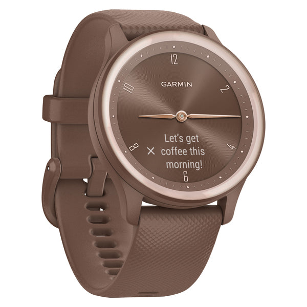 vivomove(R) Sport Smartwatch with Silicone Band (Cocoa Case, Peach Gold Accents)