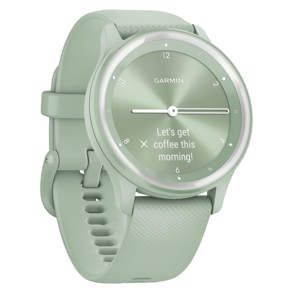 vivomove(R) Sport Smartwatch with Silicone Band (Cool Mint Case, Silver Accents)