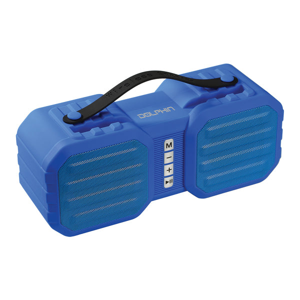 SPB-8X Splashproof Portable Bluetooth(R) Speaker with Built-in Phone Holder and Speakerphone (Blue)