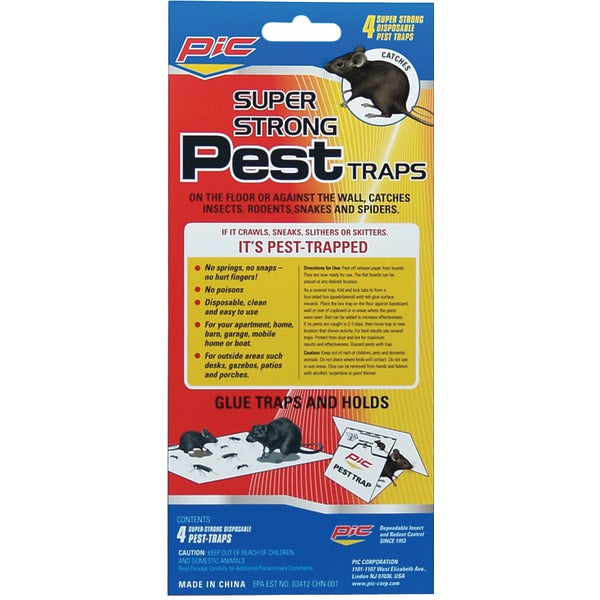Glue Pest Trap for Spiders & Snakes, 4 pk