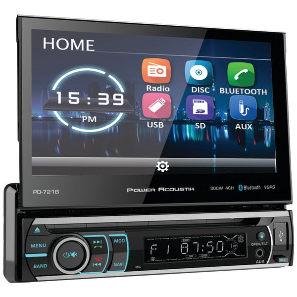 7" Incite Single-DIN In-Dash Motorized LCD Touchscreen DVD Receiver with Detachable Face & Bluetooth(R)