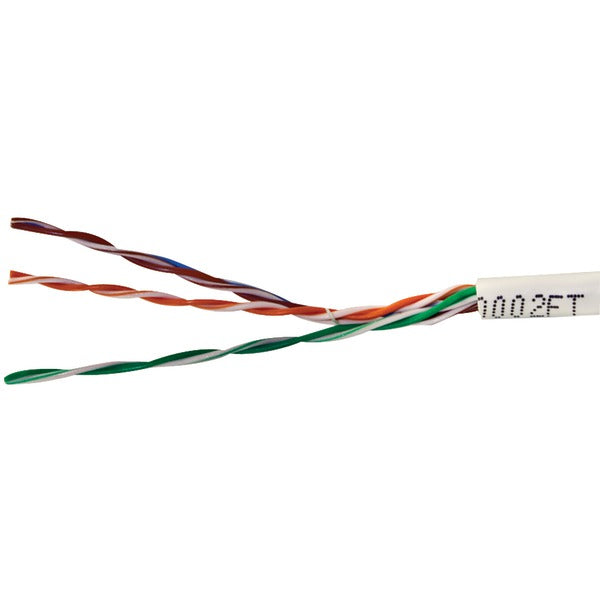 CAT-5E UTP Solid Riser CMR Cable, 1,000ft (White)