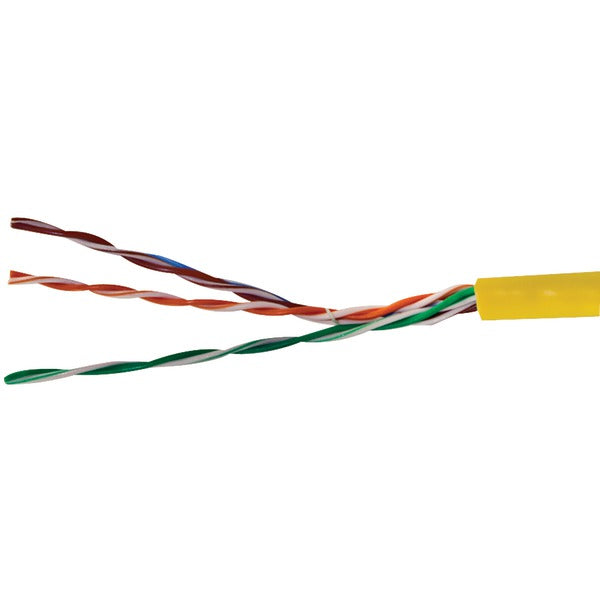 CAT-5E UTP Solid Riser CMR Cable, 1,000ft (Yellow)