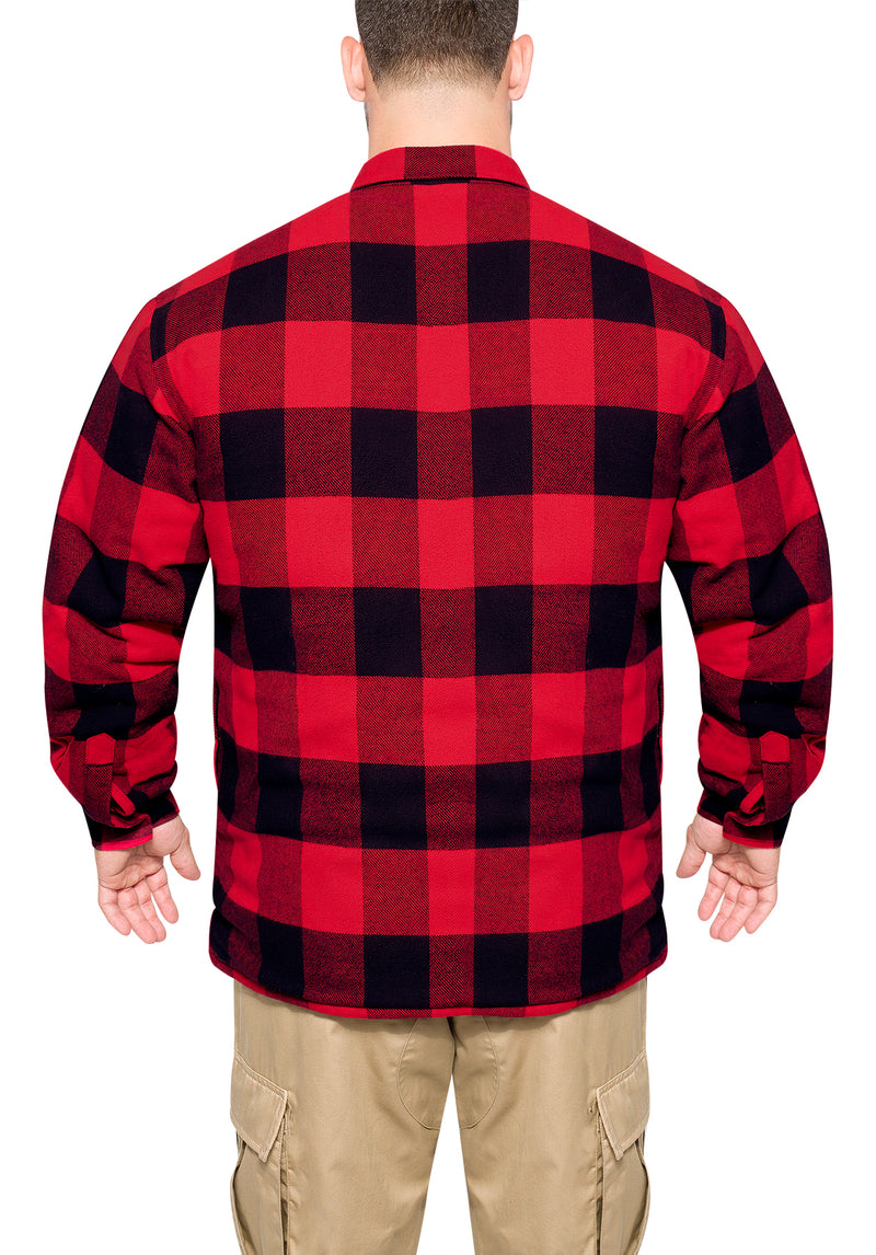 Rothco Buffalo Plaid Quilted Lined Jacket - Red