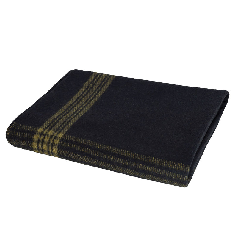 Rothco Navy With Gold Stripe Wool Blanket