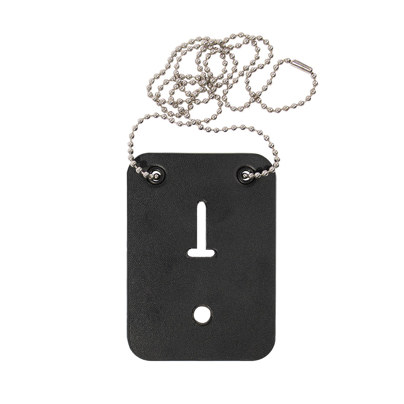 Rothco Low Profile Leather Badge Holder with Chain