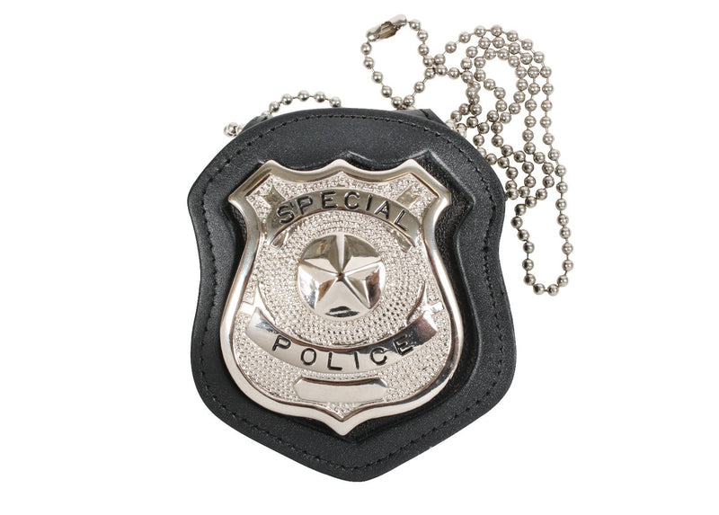 Rothco NYPD Style Leather Badge Holder With Clip