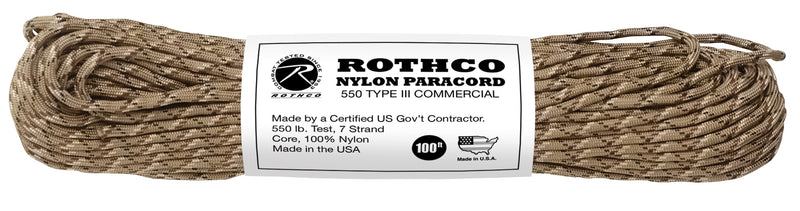 Rothco 550lb Type III Nylon Camo Paracord