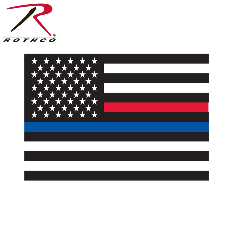 Rothco Thin Blue Line & Thin Red Line Flag Decal