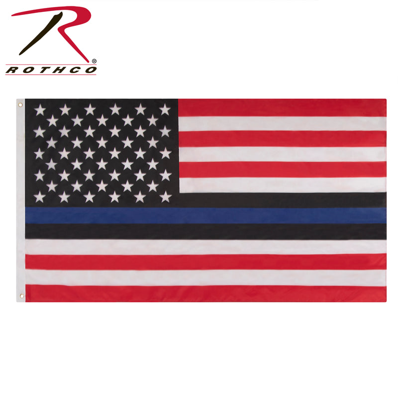 Rothco Red, White, and Blue Thin Blue Line US Flag - 3' X 5'