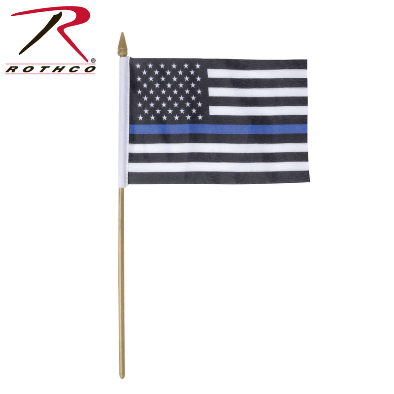 Rothco Thin Blue Line Stick Flag