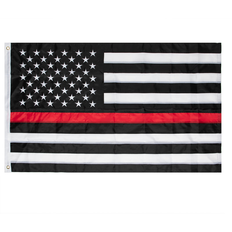 Rothco Deluxe Thin Red Line Flag - 3' X 5'