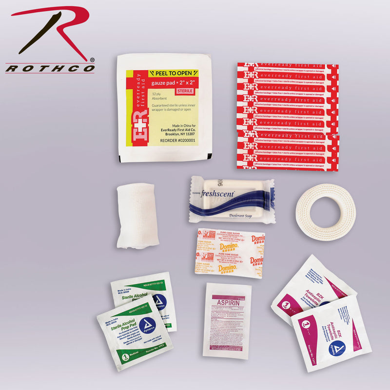 Rothco Military Zipper First Aid Kit Contents