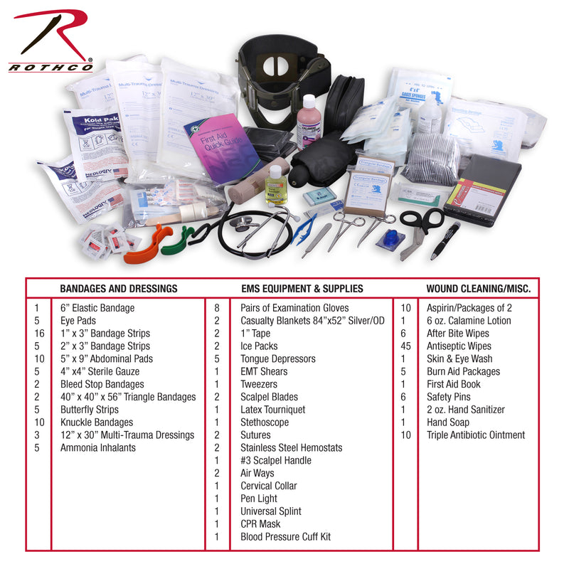 Rothco Military Trauma Kit Contents
