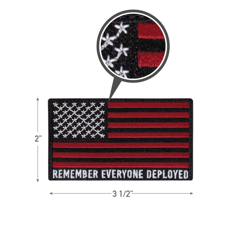 Rothco R.E.D. (Remember Everyone Deployed) Flag Patch With Hook Back