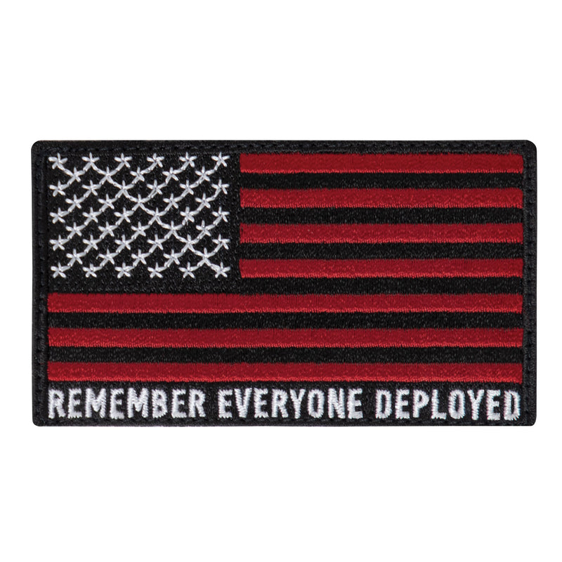 Rothco R.E.D. (Remember Everyone Deployed) Flag Patch With Hook Back