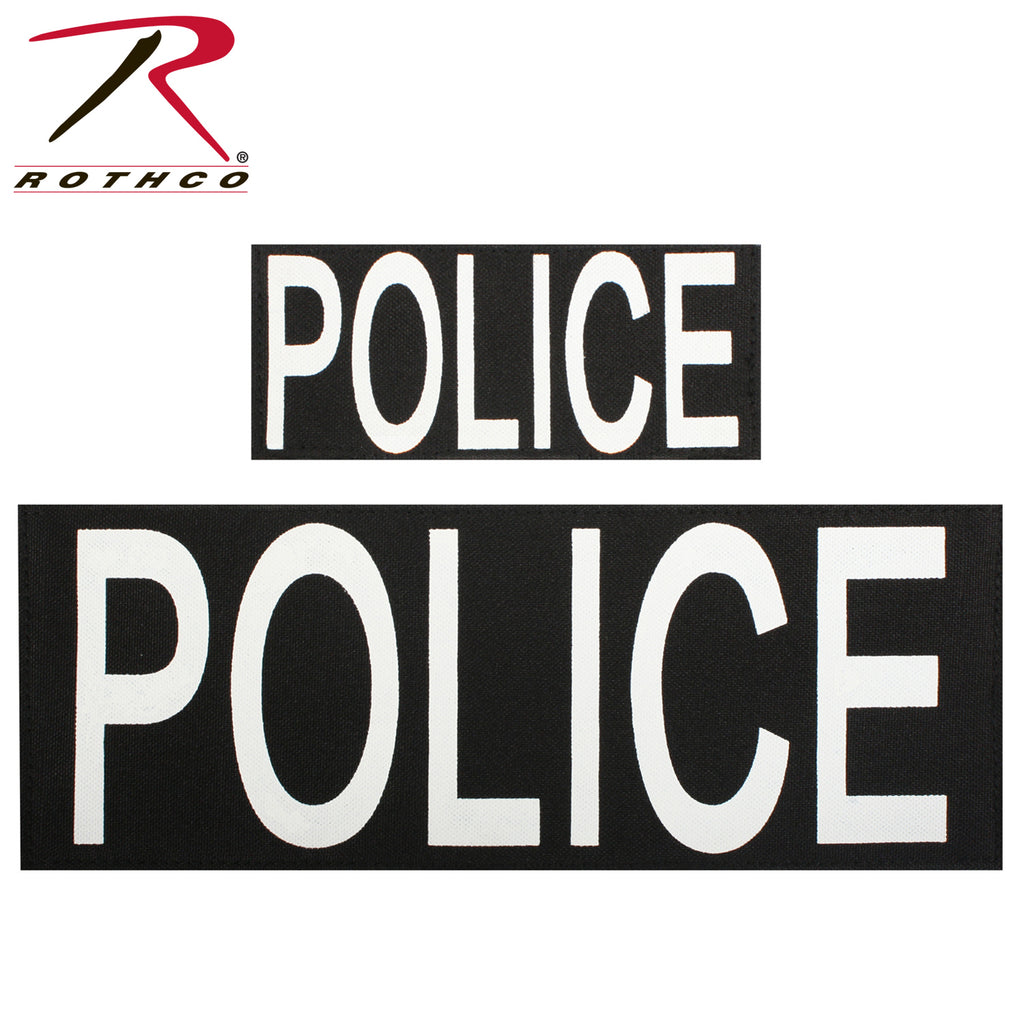 Rothco Police Patch Set of Two w- Hook Back