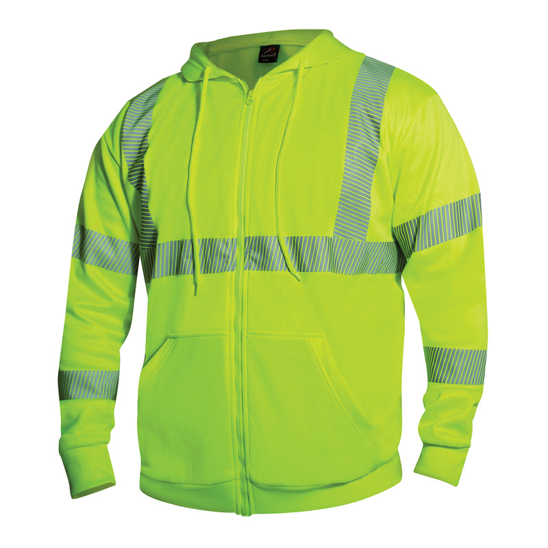 Rothco Hi-Vis Performance Zipper Sweatshirt - Safety Green